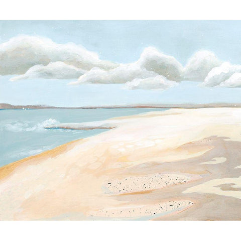 Sandy Getaway I White Modern Wood Framed Art Print by Popp, Grace