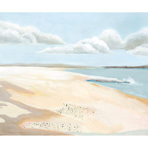 Sandy Getaway II White Modern Wood Framed Art Print by Popp, Grace