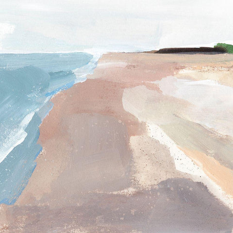 Beach Walk II White Modern Wood Framed Art Print by Warren, Annie