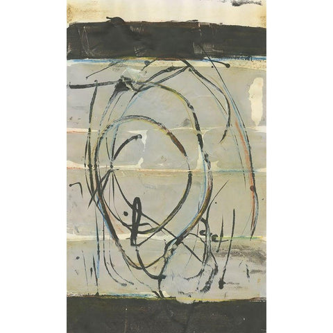 Continuing Energy II Black Modern Wood Framed Art Print with Double Matting by Combs, Joyce