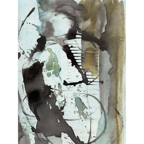 Lyrical Abstract I Black Modern Wood Framed Art Print by Combs, Joyce