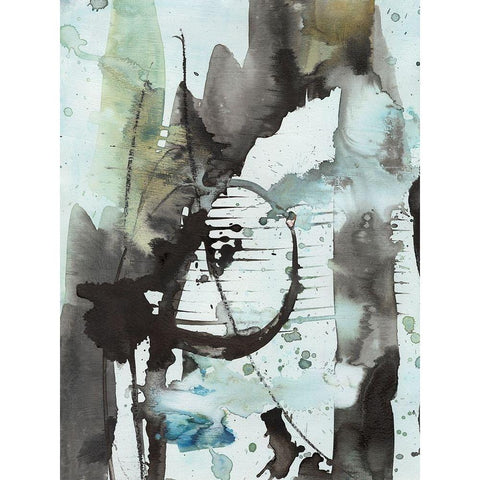 Lyrical Abstract II Gold Ornate Wood Framed Art Print with Double Matting by Combs, Joyce