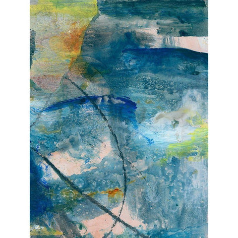 Spring Winds II Black Modern Wood Framed Art Print by Combs, Joyce