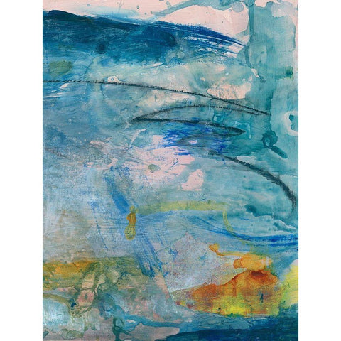 Spring Winds V White Modern Wood Framed Art Print by Combs, Joyce