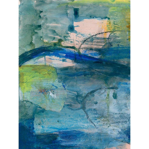 Spring Winds VIII Black Modern Wood Framed Art Print with Double Matting by Combs, Joyce