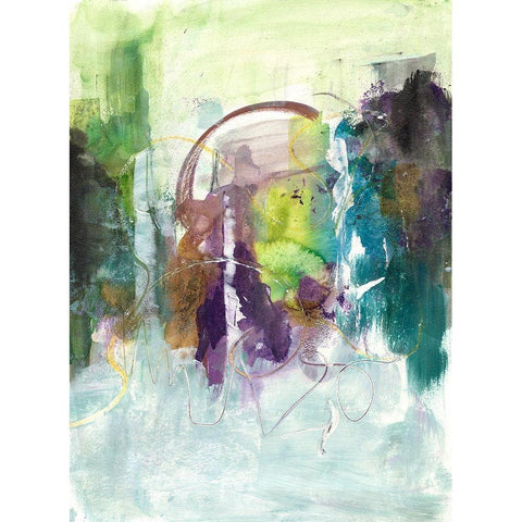 Moving On I White Modern Wood Framed Art Print by Combs, Joyce