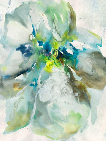 Maybe Petunias I Black Ornate Wood Framed Art Print with Double Matting by Combs, Joyce