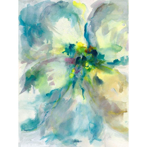 Maybe Petunias II Black Modern Wood Framed Art Print by Combs, Joyce