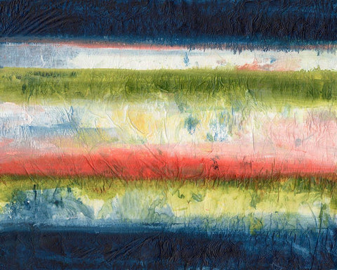 Natures Flag II White Modern Wood Framed Art Print with Double Matting by Combs, Joyce
