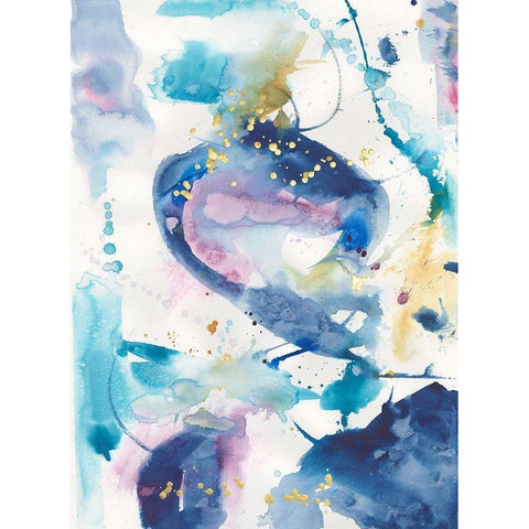 Fiesta II Black Modern Wood Framed Art Print by Combs, Joyce