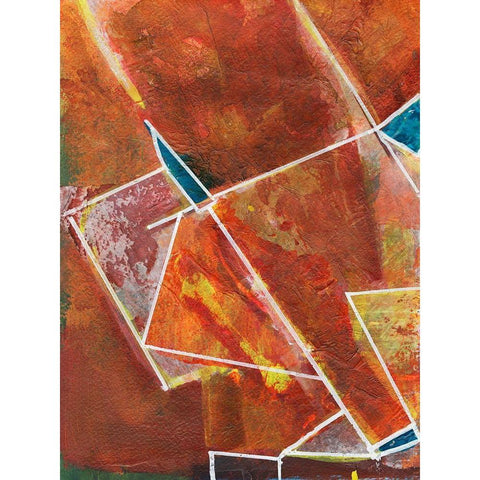 Primary Connection II Gold Ornate Wood Framed Art Print with Double Matting by Combs, Joyce