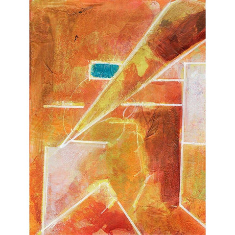 Primary Connection VI White Modern Wood Framed Art Print by Combs, Joyce