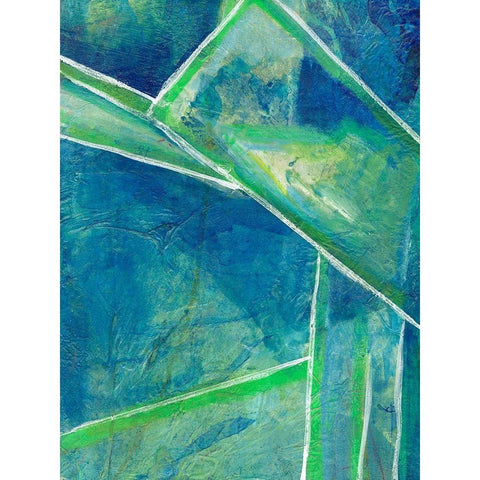 Geometric in Cool IV Black Modern Wood Framed Art Print by Combs, Joyce