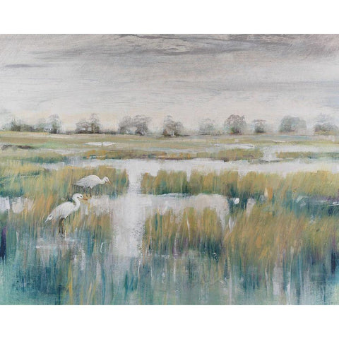 Marshland View V Gold Ornate Wood Framed Art Print with Double Matting by OToole, Tim