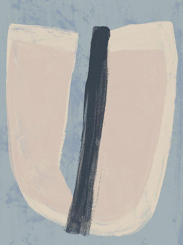 Paper Slice I Black Ornate Wood Framed Art Print with Double Matting by Vess, June Erica