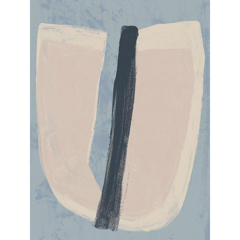 Paper Slice I Black Modern Wood Framed Art Print with Double Matting by Vess, June Erica