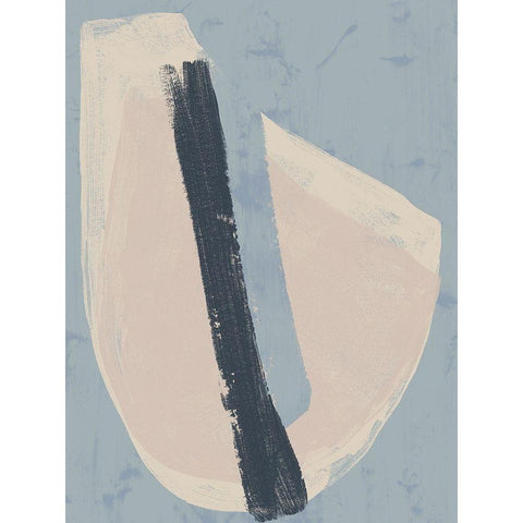 Paper Slice II Black Modern Wood Framed Art Print by Vess, June Erica