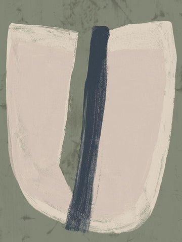 Paper Slice III White Modern Wood Framed Art Print with Double Matting by Vess, June Erica