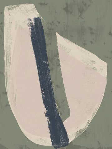 Paper Slice IV Black Ornate Wood Framed Art Print with Double Matting by Vess, June Erica