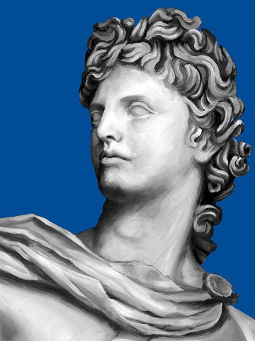 Custom Ornate Sculpture II Black Ornate Wood Framed Art Print with Double Matting by Ethan Harper