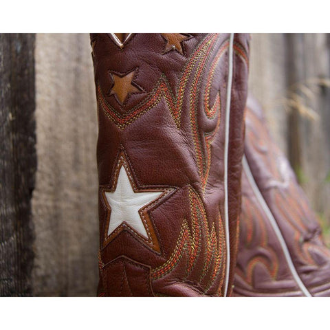 Boots with Star Black Modern Wood Framed Art Print with Double Matting by Jasper, Sisa