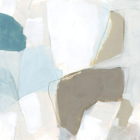 Mist Shapes I White Modern Wood Framed Art Print by Vess, June Erica