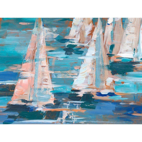Pop Regatta I White Modern Wood Framed Art Print by Harper, Ethan