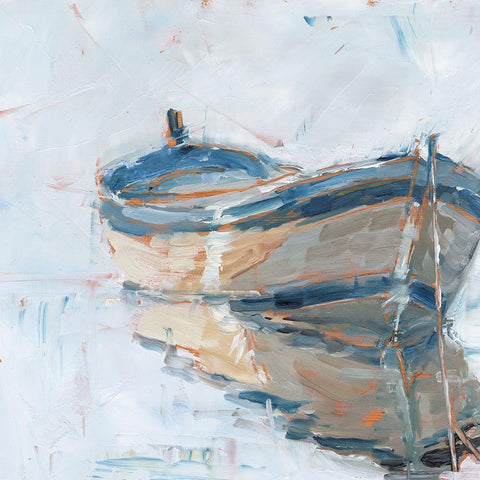 Still Water Reflections I White Modern Wood Framed Art Print by Harper, Ethan