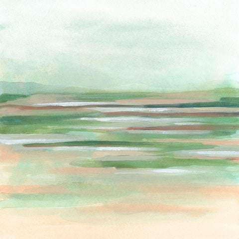 Tranquil Inlet I Gold Ornate Wood Framed Art Print with Double Matting by Vess, June Erica