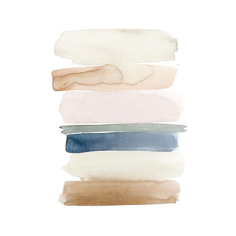 Faint Swatches I White Modern Wood Framed Art Print by Popp, Grace