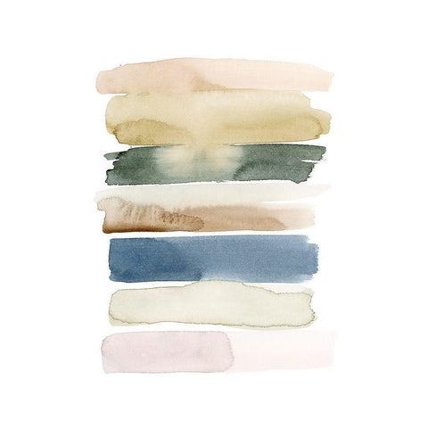 Faint Swatches II White Modern Wood Framed Art Print by Popp, Grace