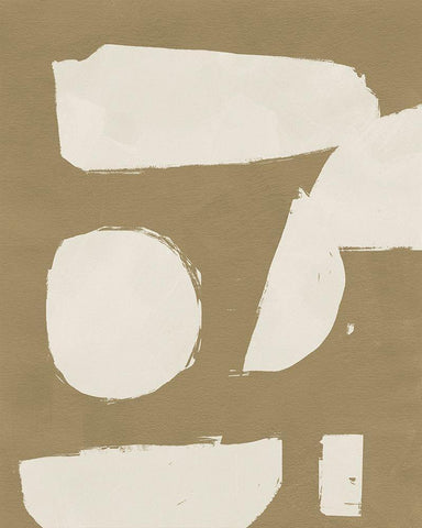 Chunky Abstract I Black Ornate Wood Framed Art Print with Double Matting by Green, Jacob