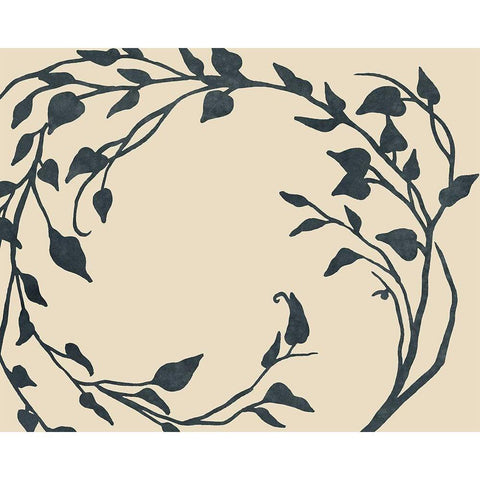 Tendril Swirl I White Modern Wood Framed Art Print by Vess, June Erica