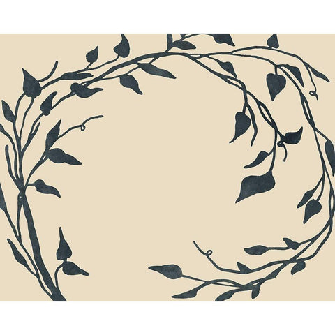 Tendril Swirl II White Modern Wood Framed Art Print by Vess, June Erica