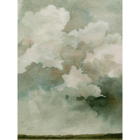 Coming Rain I Black Modern Wood Framed Art Print with Double Matting by Caroline, Emma