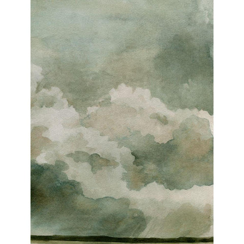 Coming Rain II Black Modern Wood Framed Art Print with Double Matting by Caroline, Emma