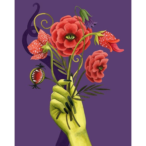 Monstrous Plants I Gold Ornate Wood Framed Art Print with Double Matting by Popp, Grace