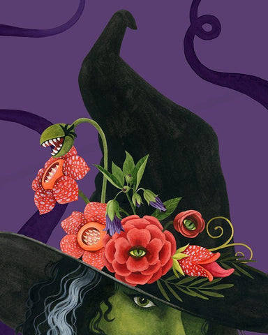 Monstrous Plants III Black Ornate Wood Framed Art Print with Double Matting by Popp, Grace