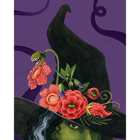 Monstrous Plants III Black Modern Wood Framed Art Print by Popp, Grace