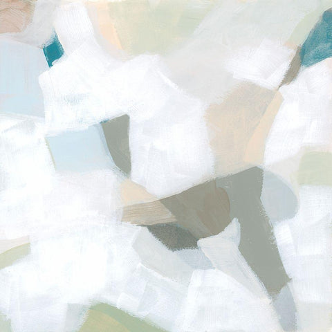 Muted Mosaic II White Modern Wood Framed Art Print with Double Matting by Vess, June Erica