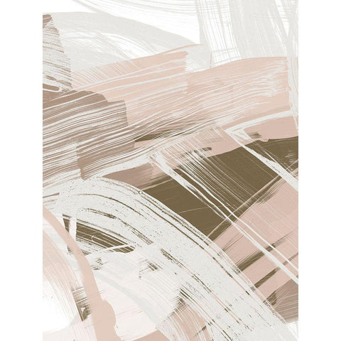 Earthtone Swipe I Black Modern Wood Framed Art Print with Double Matting by Vess, June Erica