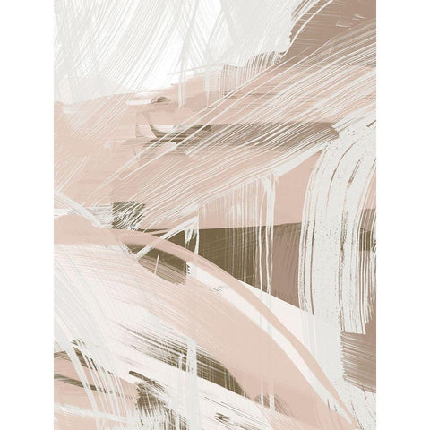 Earthtone Swipe II Black Modern Wood Framed Art Print by Vess, June Erica