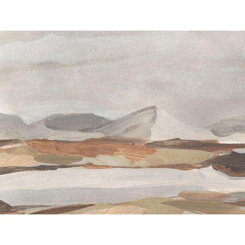 Dusky Mountain II White Modern Wood Framed Art Print by Warren, Annie