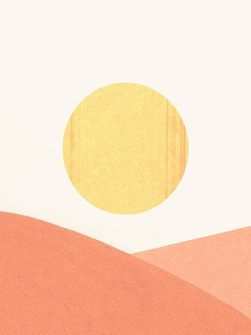 Simple Boho Sun I Black Ornate Wood Framed Art Print with Double Matting by Caroline, Emma