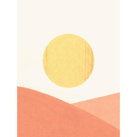 Simple Boho Sun I Black Modern Wood Framed Art Print with Double Matting by Caroline, Emma