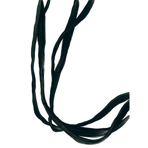 Onyx Ribbon II Black Modern Wood Framed Art Print by Vess, June Erica