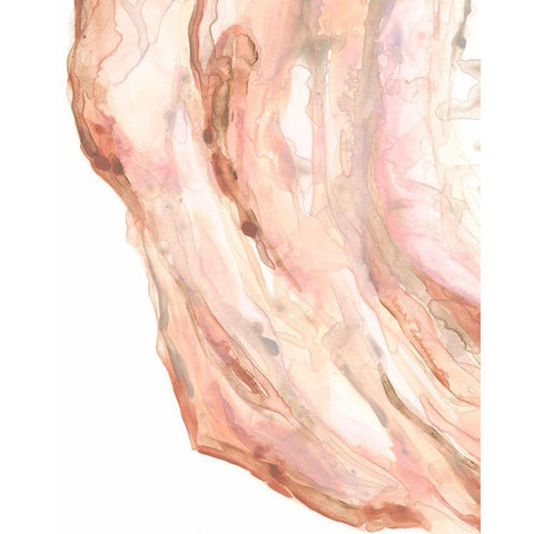 Rose Quartz II Gold Ornate Wood Framed Art Print with Double Matting by Vess, June Erica