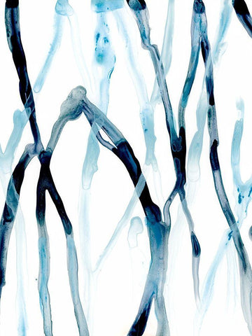 Runnel I Black Ornate Wood Framed Art Print with Double Matting by Vess, June Erica