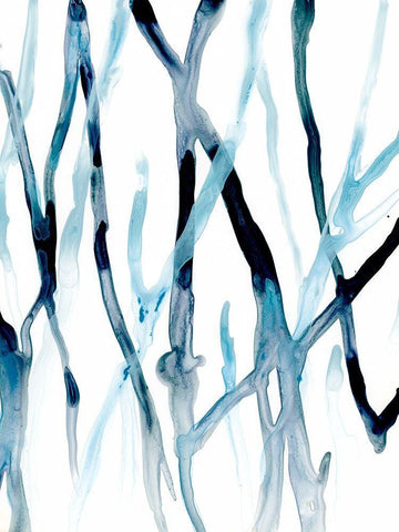 Runnel II White Modern Wood Framed Art Print with Double Matting by Vess, June Erica