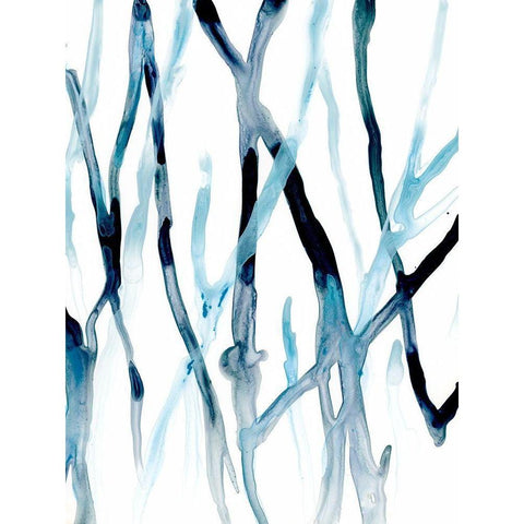 Runnel II Black Modern Wood Framed Art Print with Double Matting by Vess, June Erica